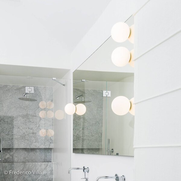Artemide Kinkiet designerski Dioscuri, możliwość ściemniania, biały / opal, przedpokój, szkło, design