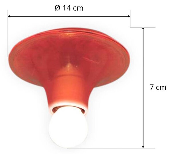 Artemide Lampa sufitowa designerska Teti, możliwość ściemniania, żółty / pomarańczowy, salon / jadalnia, tworzywo sztuczne, design