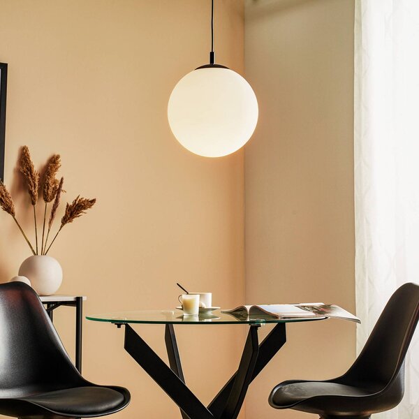 Lampa wisząca szklana 562 ALDEX, możliwość ściemniania, biały / opal, salon / jadalnia, szkło, nowoczesny