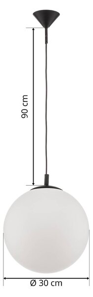 Lampa wisząca szklana 562 ALDEX, możliwość ściemniania, biały / opal, salon / jadalnia, szkło, nowoczesny