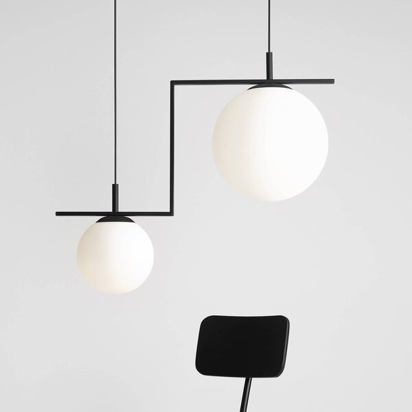 Lampa wisząca Zac ALDEX, możliwość ściemniania, czarny, salon / jadalnia, metal, nowoczesny