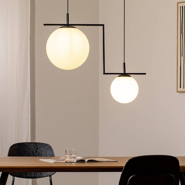 Lampa wisząca Zac ALDEX, możliwość ściemniania, czarny, salon / jadalnia, metal, nowoczesny
