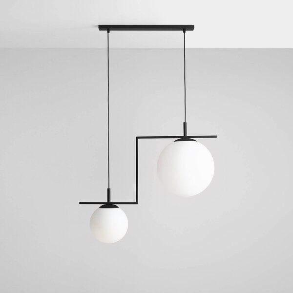 Lampa wisząca Zac ALDEX, możliwość ściemniania, czarny, salon / jadalnia, metal, nowoczesny