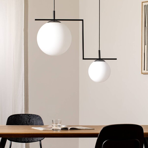 Lampa wisząca Zac ALDEX, możliwość ściemniania, czarny, salon / jadalnia, metal, nowoczesny