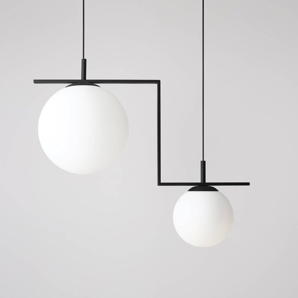 Lampa wisząca Zac ALDEX, możliwość ściemniania, czarny, salon / jadalnia, metal, nowoczesny