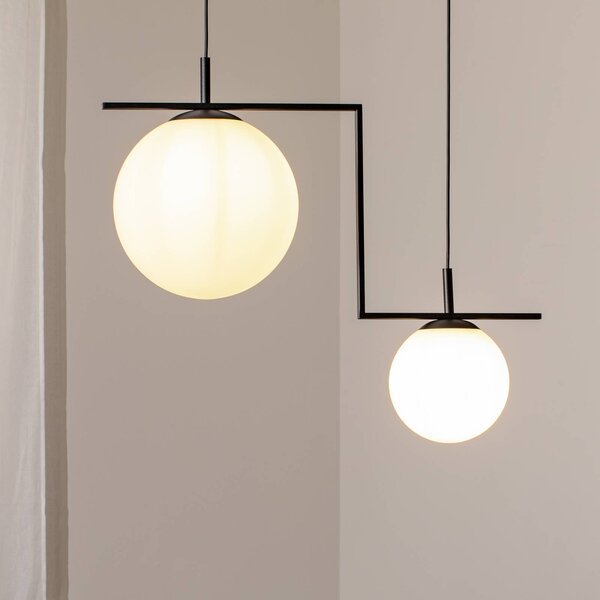 Lampa wisząca Zac ALDEX, możliwość ściemniania, czarny, salon / jadalnia, metal, nowoczesny