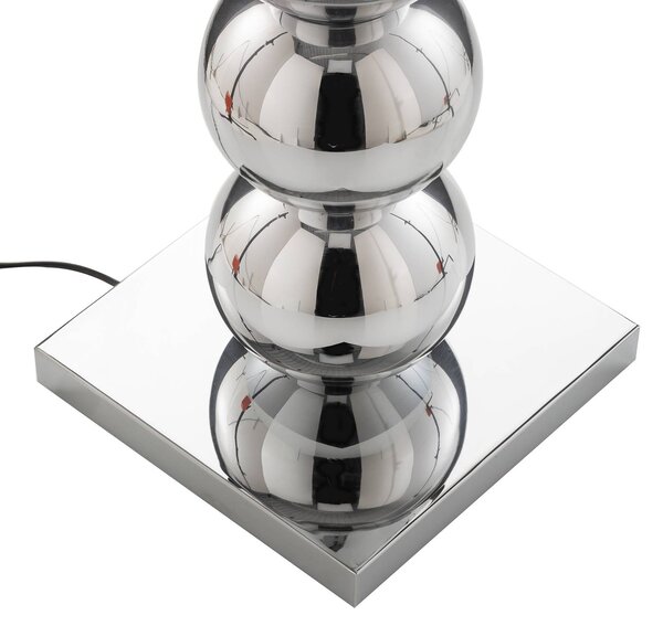 Lampa stojąca Fulda Argon, czarny, salon / jadalnia, tkanina / materiał / jedwab