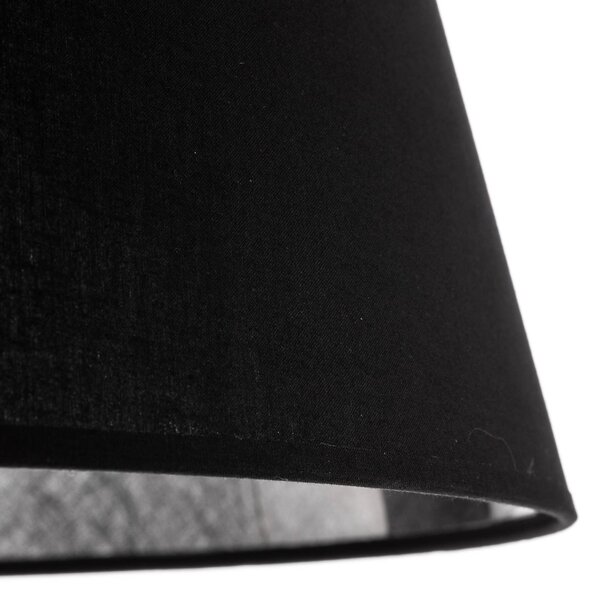 Lampa stojąca Fulda Argon, czarny, salon / jadalnia, tkanina / materiał / jedwab
