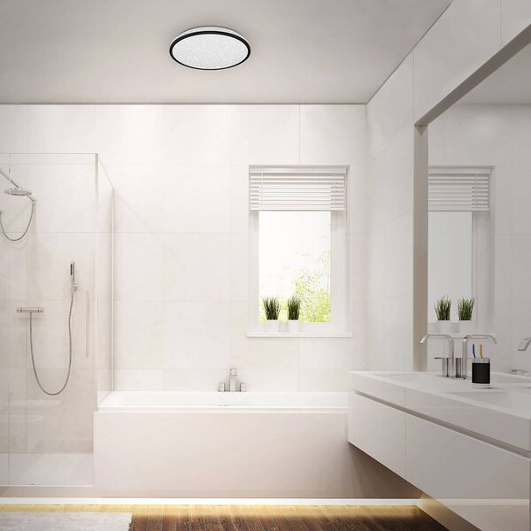 Briloner Lampa sufitowa 3403-015, biały / opal, łazienka, tworzywo sztuczne, nowoczesny