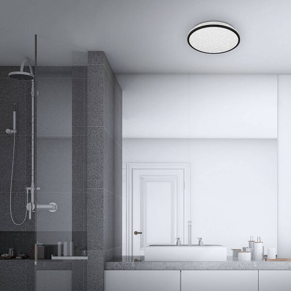 Briloner Lampa sufitowa 3403-015, biały / opal, łazienka, tworzywo sztuczne, nowoczesny