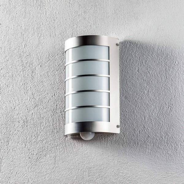 CMD Lampa zewnętrzna z czujnikiem ruchu MARCO1, aluminiowy / szary / cynkowy, stal szlachetna, nowoczesny