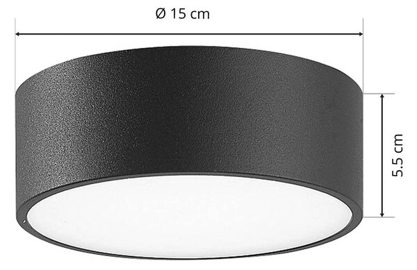 CMD Lampa zewnętrzna LED 9025, Ø 15 cm 9025, czarny, aluminium, nowoczesny