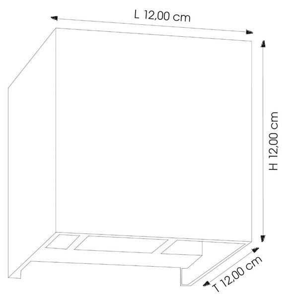 CMD Kinkiet zewnętrzny LED 9032, czarny, aluminium, nowoczesny