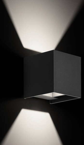 CMD Kinkiet zewnętrzny LED 9032, czarny, aluminium, nowoczesny
