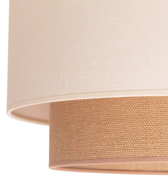 Lampa wisząca Boho Euluna, możliwość ściemniania, kremowy / amber, salon / jadalnia, tkanina / materiał / jedwab, dworkowy / rustykalny