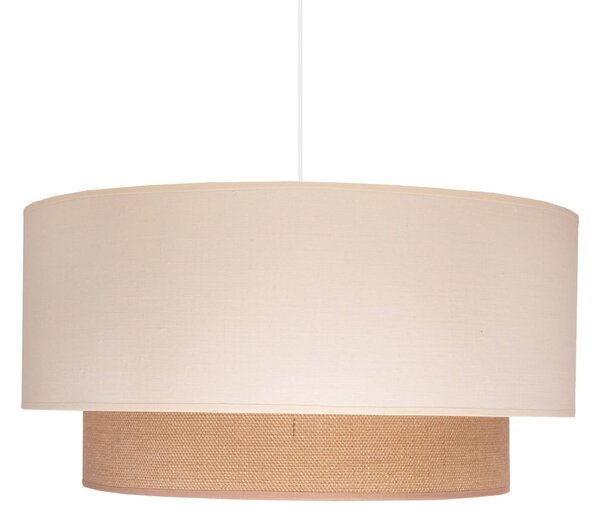 Lampa wisząca Boho Euluna, możliwość ściemniania, kremowy / amber, salon / jadalnia, tkanina / materiał / jedwab, dworkowy / rustykalny