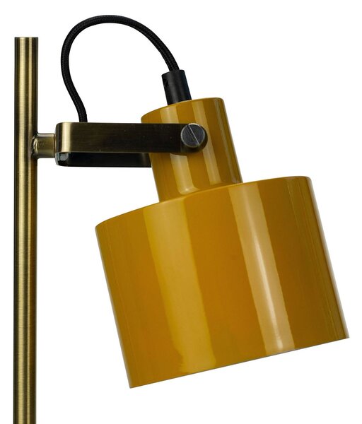 Dyberg Larsen Lampa stołowa Ocean, żółty / pomarańczowy, biuro, metal