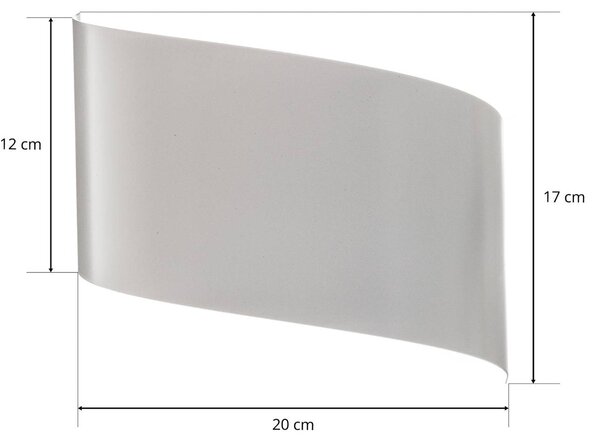 EMIBIG LIGHTING Kinkiet Vero, możliwość ściemniania, biały / opal, salon / jadalnia, metal, nowoczesny