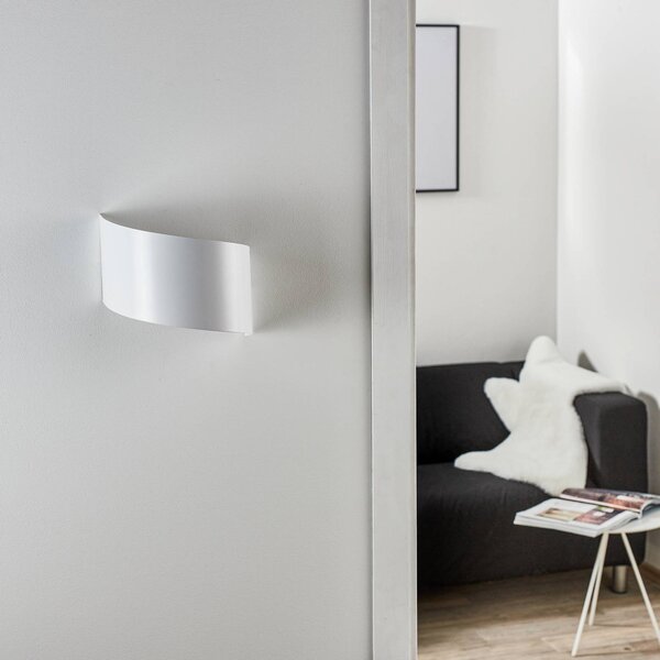EMIBIG LIGHTING Kinkiet Vero, możliwość ściemniania, biały / opal, salon / jadalnia, metal, nowoczesny