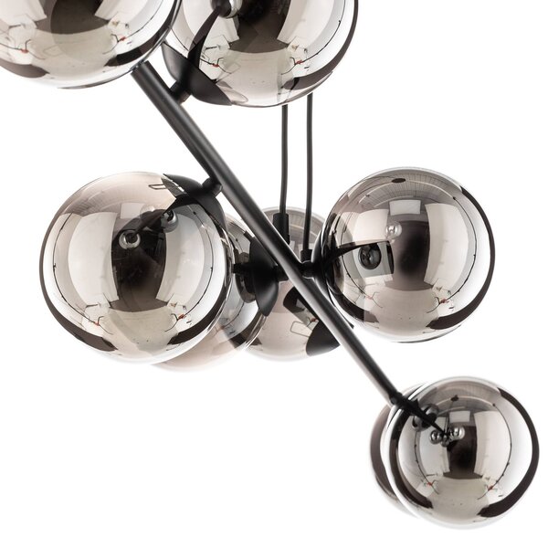 Lampa wisząca Glassy EMIBIG LIGHTING, możliwość ściemniania, czarny, salon / jadalnia, szkło, nowoczesny
