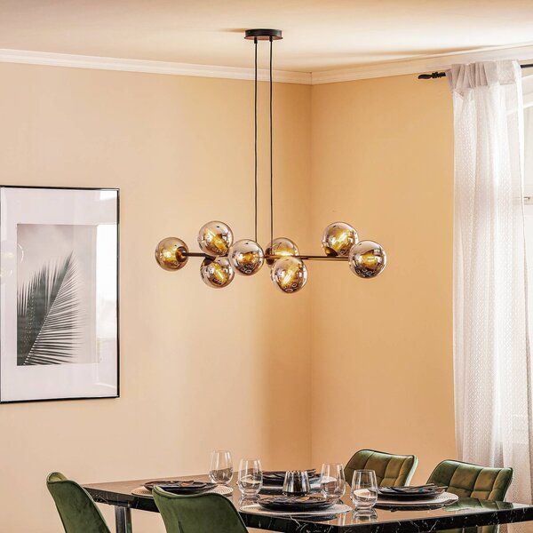 Lampa wisząca Glassy EMIBIG LIGHTING, możliwość ściemniania, czarny, salon / jadalnia, szkło, nowoczesny