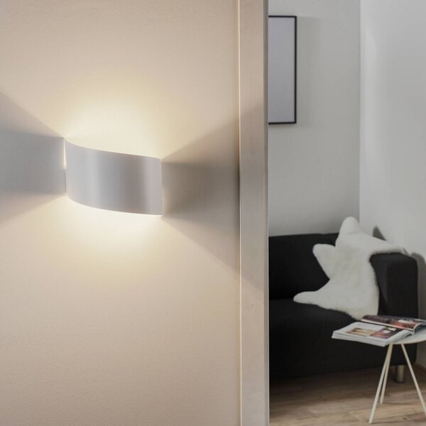 EMIBIG LIGHTING Kinkiet Vero, możliwość ściemniania, biały / opal, salon / jadalnia, metal, nowoczesny