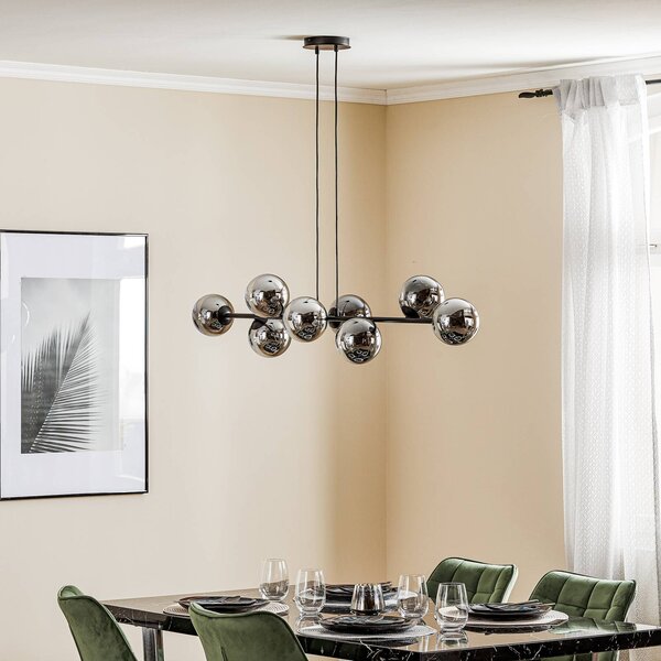 Lampa wisząca Glassy EMIBIG LIGHTING, możliwość ściemniania, czarny, salon / jadalnia, szkło, nowoczesny