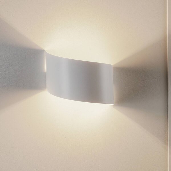 EMIBIG LIGHTING Kinkiet Vero, możliwość ściemniania, biały / opal, salon / jadalnia, metal, nowoczesny