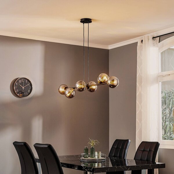 Lampa wisząca Glassy EMIBIG LIGHTING, możliwość ściemniania, czarny, salon / jadalnia, szkło, nowoczesny