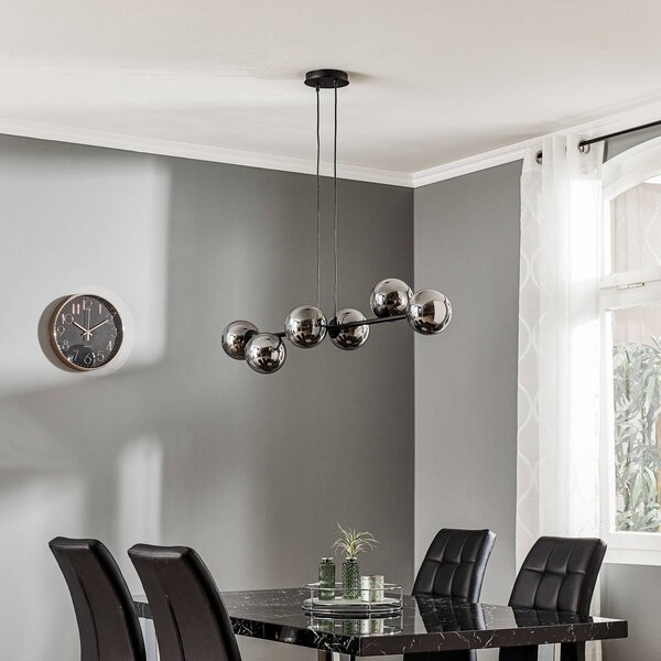 Lampa wisząca Glassy EMIBIG LIGHTING, możliwość ściemniania, czarny, salon / jadalnia, szkło, nowoczesny