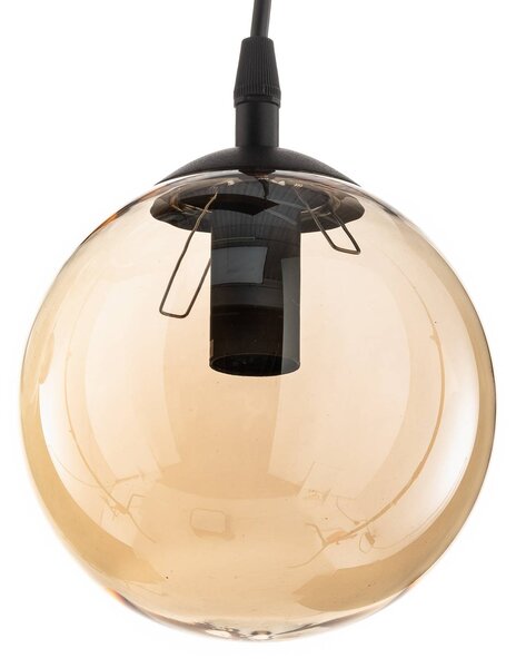 Lampa wisząca szklana Glassy EMIBIG LIGHTING, możliwość ściemniania, czarny, salon / jadalnia, szkło, nowoczesny