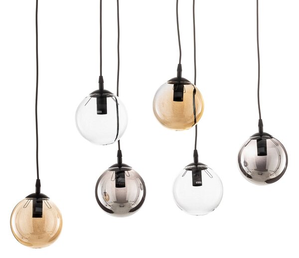 Lampa wisząca szklana Glassy EMIBIG LIGHTING, możliwość ściemniania, czarny, salon / jadalnia, szkło, nowoczesny