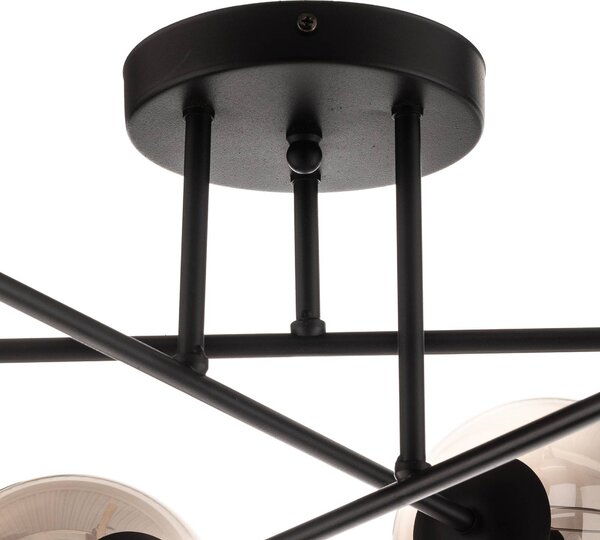Lampa sufitowa Glassy EMIBIG LIGHTING, możliwość ściemniania, czarny, salon / jadalnia, szkło, nowoczesny