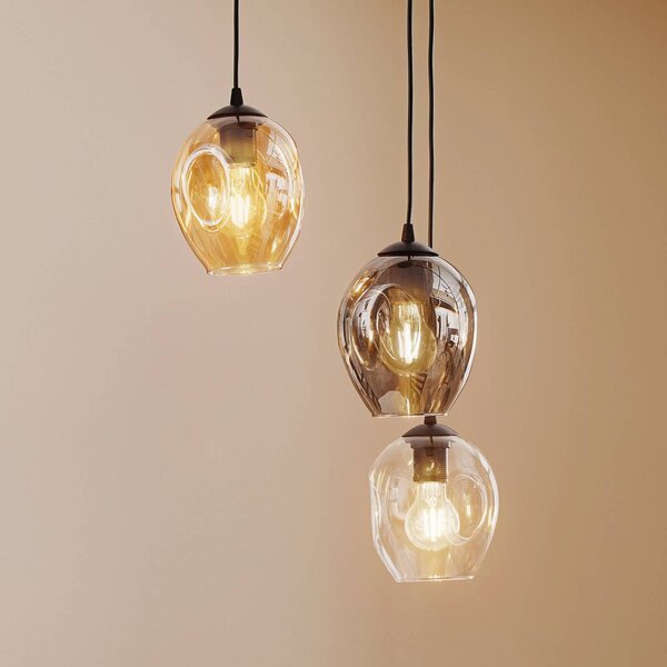 Lampa wisząca szklana Starla EMIBIG LIGHTING, możliwość ściemniania, czarny, salon / jadalnia, szkło, nowoczesny