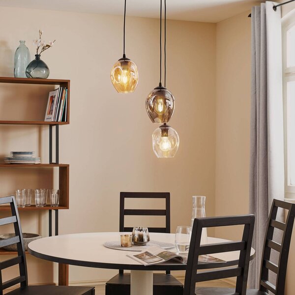 Lampa wisząca szklana Starla EMIBIG LIGHTING, możliwość ściemniania, czarny, salon / jadalnia, szkło, nowoczesny