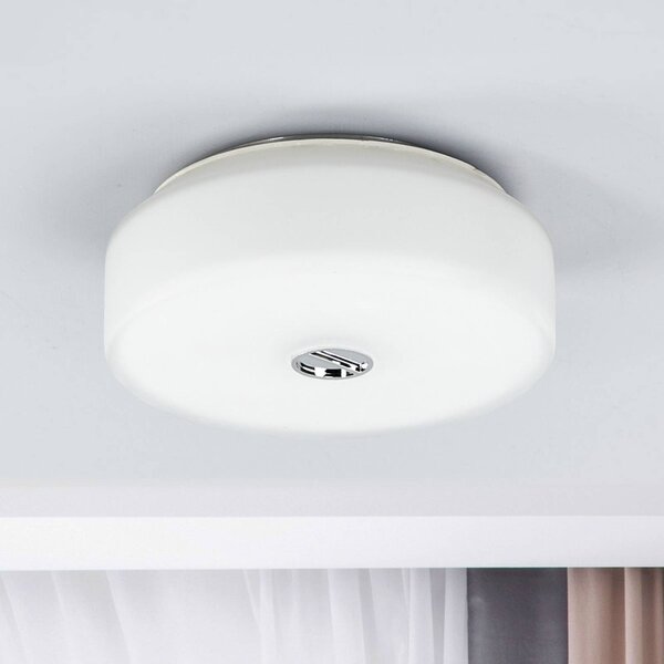 FLOS Lampa sufitowa designerska MINI, możliwość ściemniania, biały / opal, łazienka, szkło, design