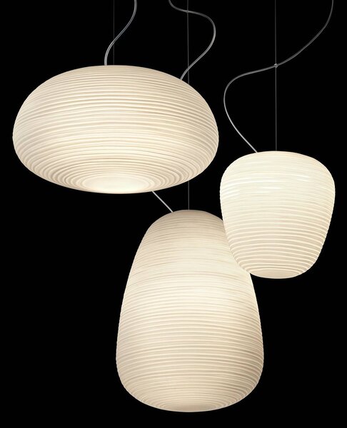 Foscarini Lampa wisząca designerska Rituals 1, możliwość ściemniania, biały / opal, salon / jadalnia, szkło, design