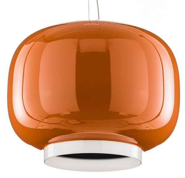 Foscarini Lampa wisząca designerska Chouchin 1, możliwość ściemniania, żółty / pomarańczowy, kuchnia, szkło, design