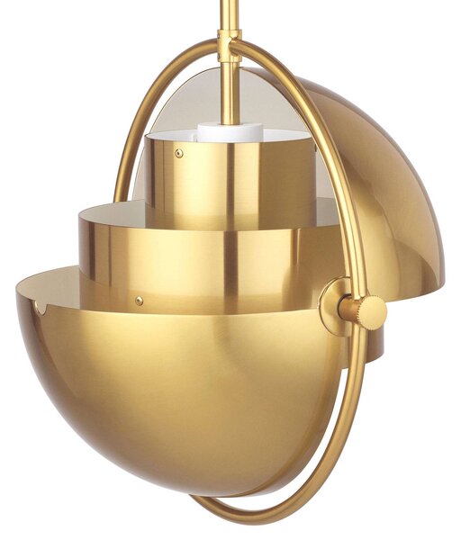 GUBI Lampa wisząca designerska Multi-Lite, możliwość ściemniania, mosiężny / złoty, salon / jadalnia, metal, design
