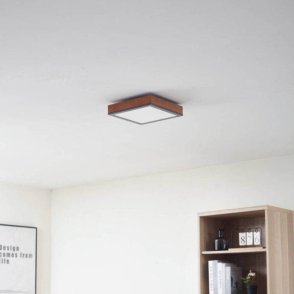 Lampa sufitowa LED Laviona Lindby, jasne drewno, salon / jadalnia, drewno, nowoczesny