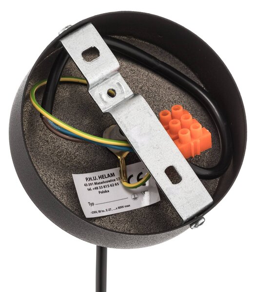Lampa wisząca Cumera HELAM, możliwość ściemniania, czarny, salon / jadalnia, metal, nowoczesny