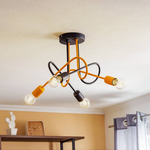 Lampa sufitowa Cambridge HELAM, możliwość ściemniania, czarny, salon / jadalnia, metal, młodzieżowy