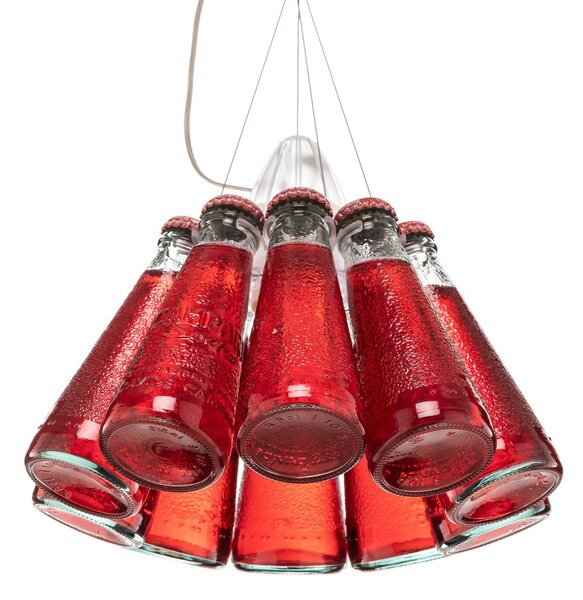Ingo Maurer Lampa wisząca designerska Campari Light, możliwość ściemniania, czerwony, salon / jadalnia, szkło, design
