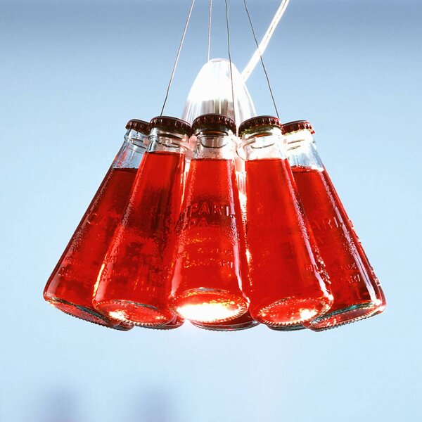 Ingo Maurer Lampa wisząca designerska Campari Light, możliwość ściemniania, czerwony, salon / jadalnia, szkło, design