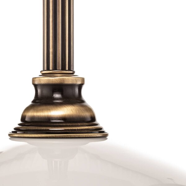 Lampa wisząca Petro Jupiter, możliwość ściemniania, brązowy / mosiężny, salon / jadalnia, metal, antyczny