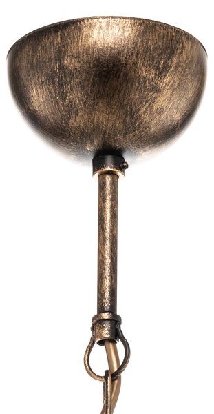 Lampa wisząca Casale Jupiter, możliwość ściemniania, brązowy / mosiężny, salon / jadalnia, metal, antyczny