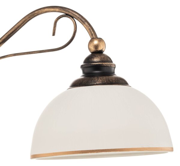Lampa wisząca Casale Jupiter, możliwość ściemniania, brązowy / mosiężny, salon / jadalnia, metal, antyczny