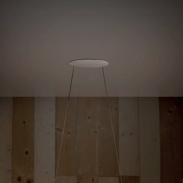Stilnovo Lampa wisząca Diphy, możliwość ściemniania, biały / opal, salon / jadalnia, aluminium, nowoczesny