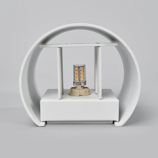 Lucide Kinkiet LED Xio, możliwość ściemniania, biały / opal, salon / jadalnia, aluminium, nowoczesny
