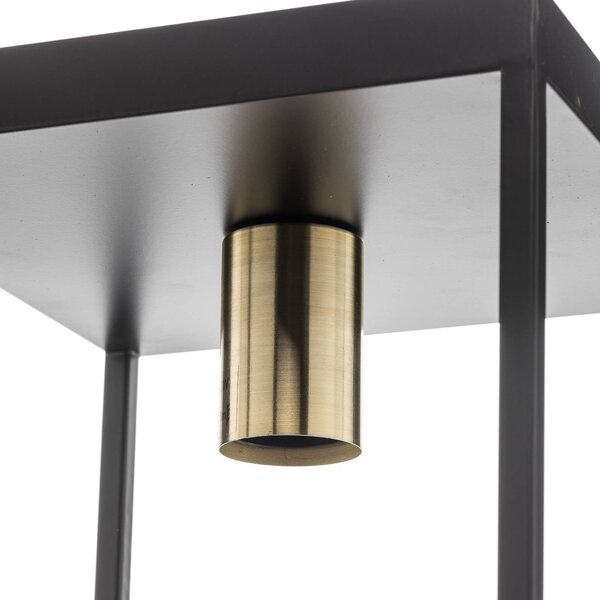 Lucide Lampa sufitowa Ruben, możliwość ściemniania, czarny, salon / jadalnia, metal, nowoczesny